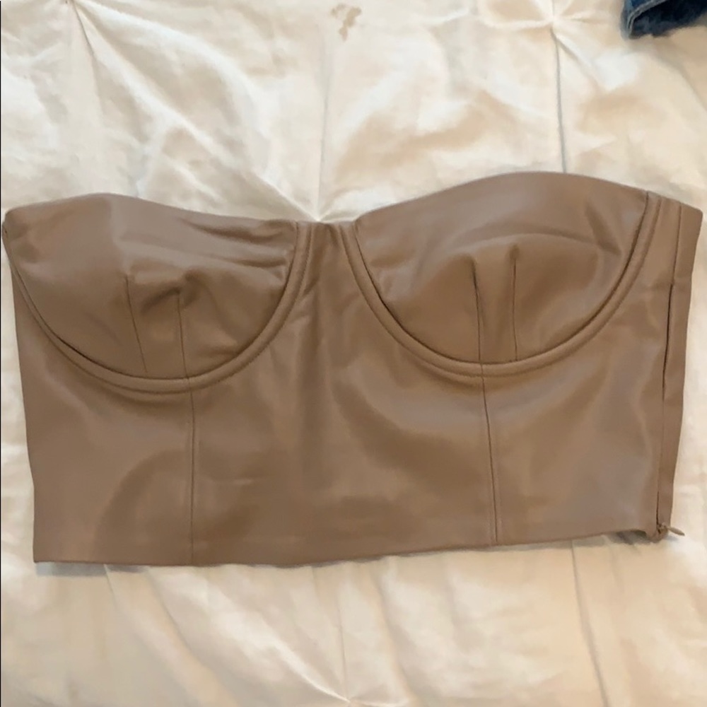 Faux Leather Crop Top